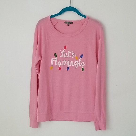 PJ Salvage Other - PJ Salvage Let's Flamingle Pink Long Sleeve Top-S